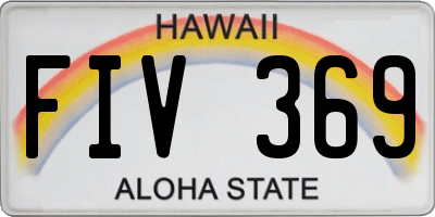 HI license plate FIV369