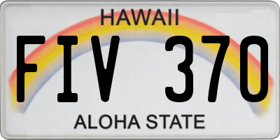 HI license plate FIV370