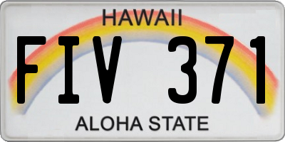 HI license plate FIV371