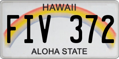HI license plate FIV372