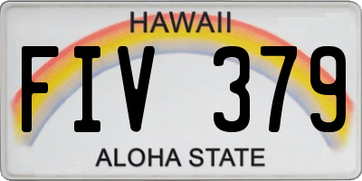 HI license plate FIV379