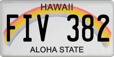 HI license plate FIV382
