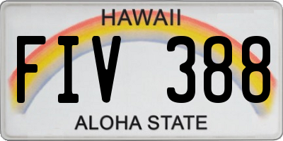 HI license plate FIV388
