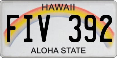 HI license plate FIV392