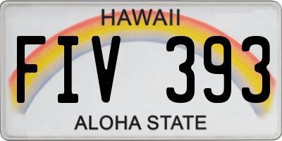 HI license plate FIV393