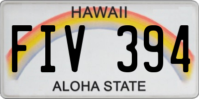 HI license plate FIV394