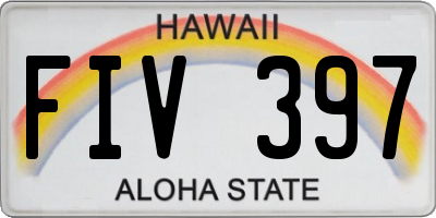 HI license plate FIV397