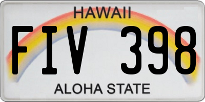 HI license plate FIV398