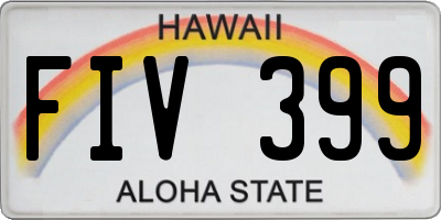 HI license plate FIV399