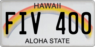 HI license plate FIV400