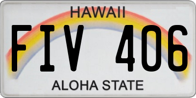 HI license plate FIV406
