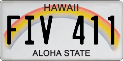 HI license plate FIV411
