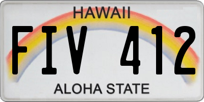 HI license plate FIV412