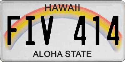 HI license plate FIV414