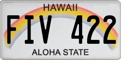 HI license plate FIV422