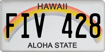 HI license plate FIV428