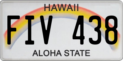 HI license plate FIV438