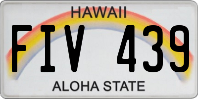 HI license plate FIV439