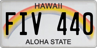 HI license plate FIV440
