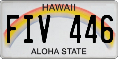 HI license plate FIV446
