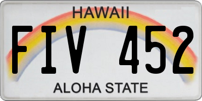 HI license plate FIV452