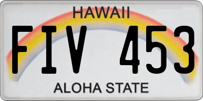 HI license plate FIV453
