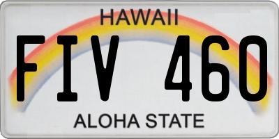 HI license plate FIV460
