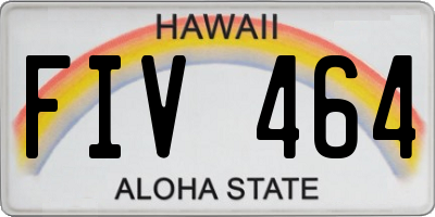 HI license plate FIV464