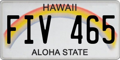 HI license plate FIV465