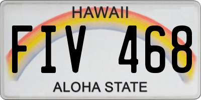 HI license plate FIV468