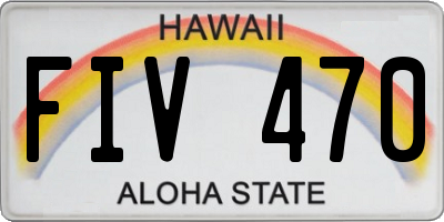 HI license plate FIV470