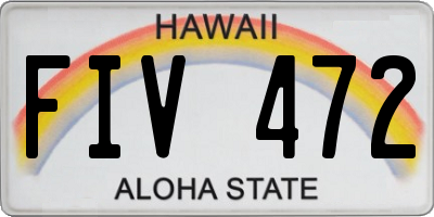 HI license plate FIV472