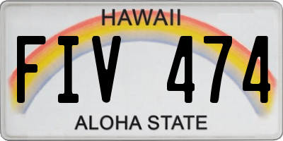 HI license plate FIV474