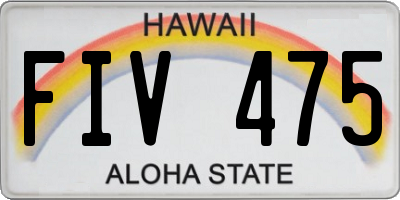 HI license plate FIV475