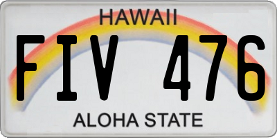 HI license plate FIV476