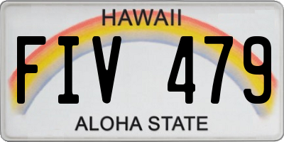 HI license plate FIV479