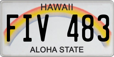 HI license plate FIV483