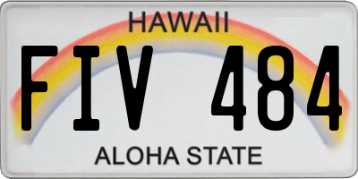 HI license plate FIV484