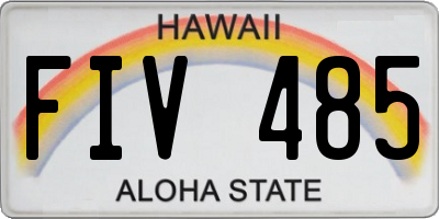 HI license plate FIV485