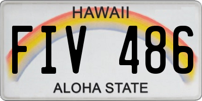 HI license plate FIV486