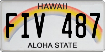 HI license plate FIV487