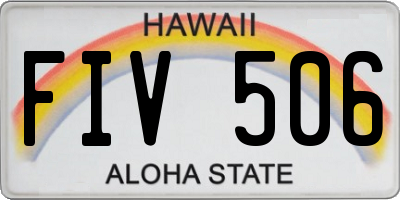 HI license plate FIV506