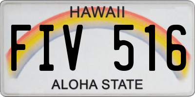 HI license plate FIV516