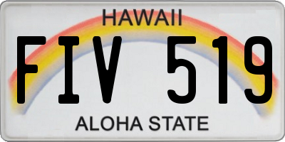 HI license plate FIV519