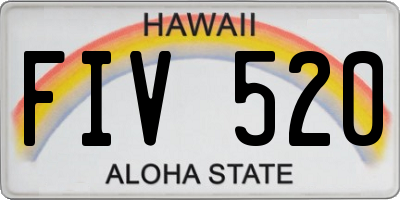 HI license plate FIV520
