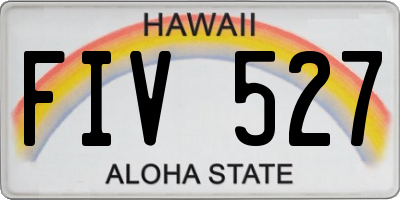 HI license plate FIV527