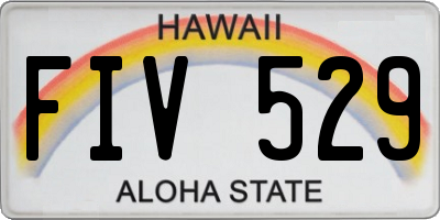 HI license plate FIV529