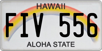 HI license plate FIV556