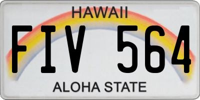 HI license plate FIV564
