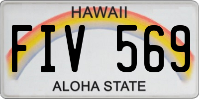 HI license plate FIV569